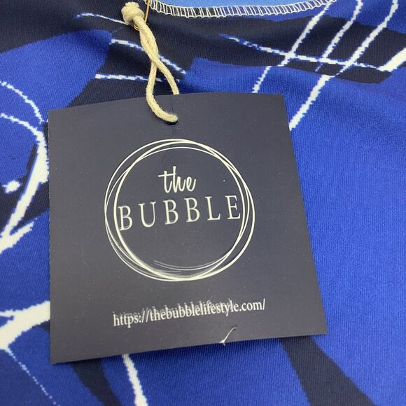 The Bubble‎ Womens Lexi Long Sleeve Top Blue Floral Size Medium NWT - Picture 6 of 10